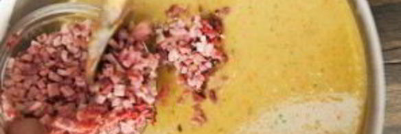 гороховый суп-пюре с сухариками