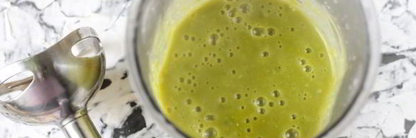 гороховый суп-пюре со сливками и мятой