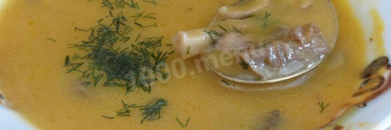 Грибной суп-пюре с сельдереем и картошкой