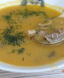 Грибной суп-пюре с сельдереем и картошкой