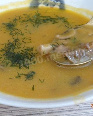 Грибной суп-пюре с сельдереем и картошкой