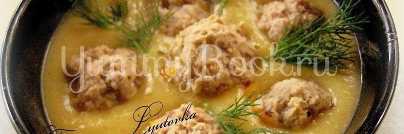 Картофельный суп-пюре с чесночными фрикадельками
