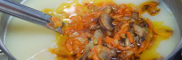 картофельный суп-пюре с грибами