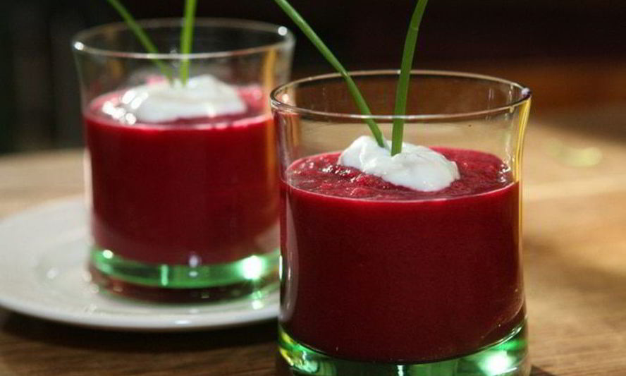 Рецепт холодного свекольного супа-пюре