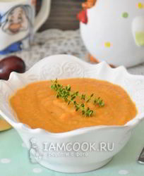 Морковный суп-пюре с фасолью