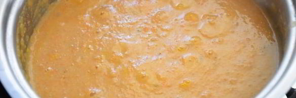 морковный суп-пюре с фасолью