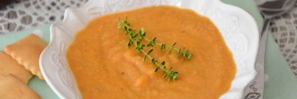 морковный суп-пюре с фасолью