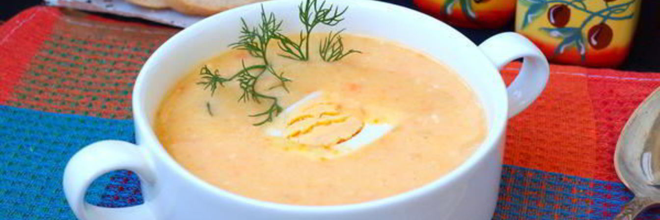 Овощной суп-пюре с плавленым сыром