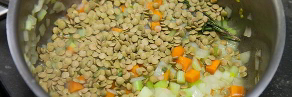 постный суп-пюре из чечевицы