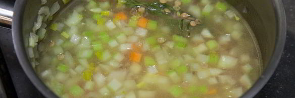 постный суп-пюре из чечевицы