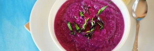 постный суп-пюре из красной капусты