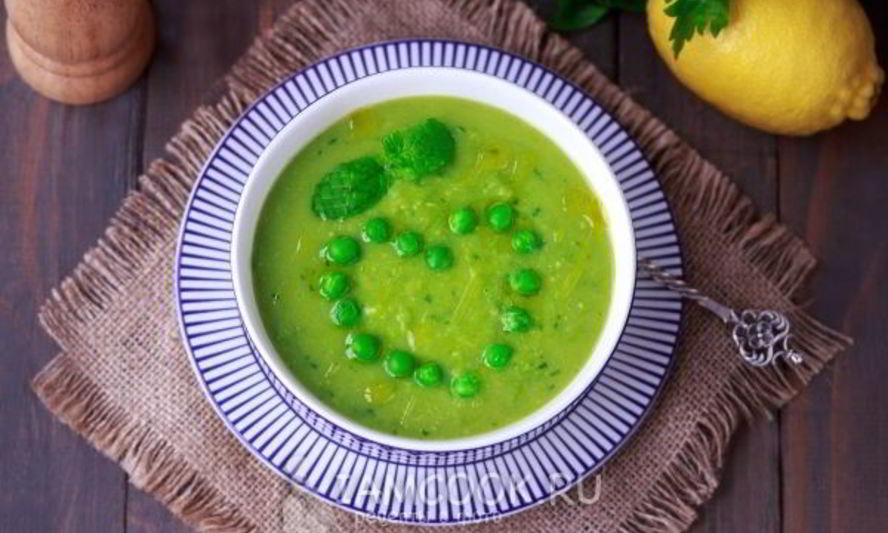 Рецепт постного супа-пюре из зеленого горошка