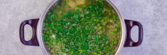 постный суп-пюре из зеленого горошка