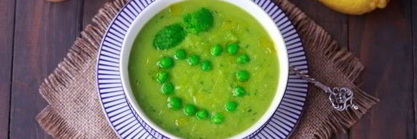 постный суп-пюре из зеленого горошка