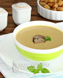 Суп-пюре грибной с плавленным сыром