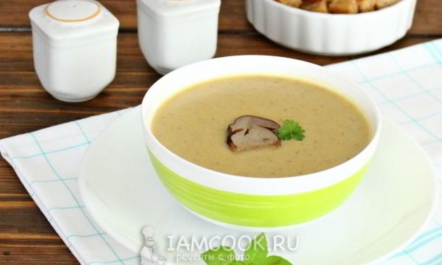 Рецепт супа-пюре грибного с плавленным сыром