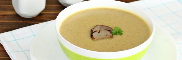 суп-пюре грибной с плавленным сыром