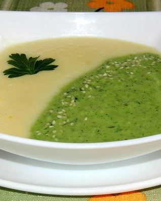 Суп-пюре из брокколи и кабачков