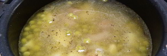 суп-пюре из консервированного горошка