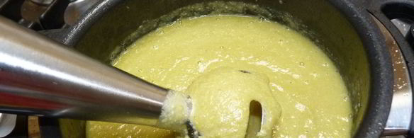 суп-пюре из консервированного горошка