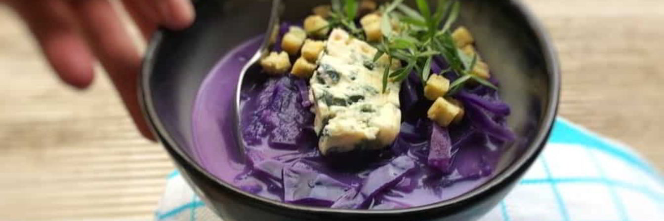 Суп-пюре из краснокочанной капусты