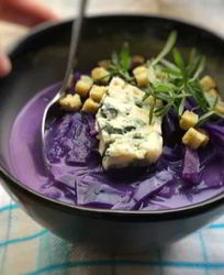 Суп-пюре из краснокочанной капусты