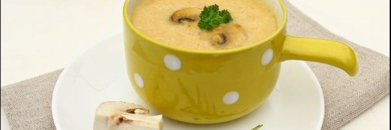 Суп-пюре из курицы и шампиньонов