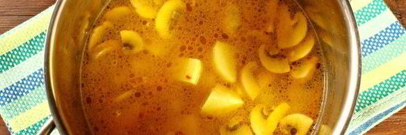 суп-пюре из курицы и шампиньонов