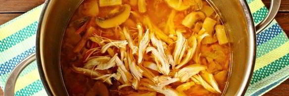 суп-пюре из курицы и шампиньонов