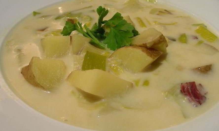 Рецепт супа-пюре из лука-порея и картофеля