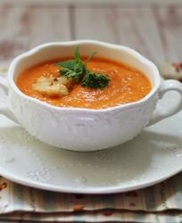 Суп-пюре из печеных перцев и цветной капусты