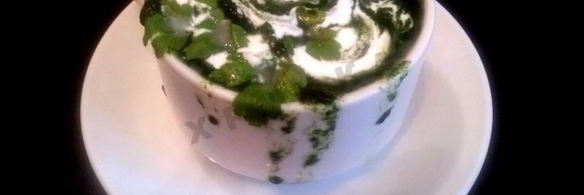 суп пюре из шпината замороженного со сливками