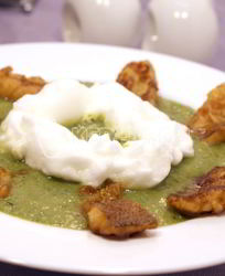 Суп-пюре из стручковой фасоли с рыбой