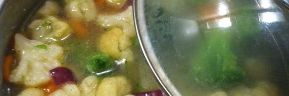 суп-пюре из цветной капусты, брокколи и сыра фета