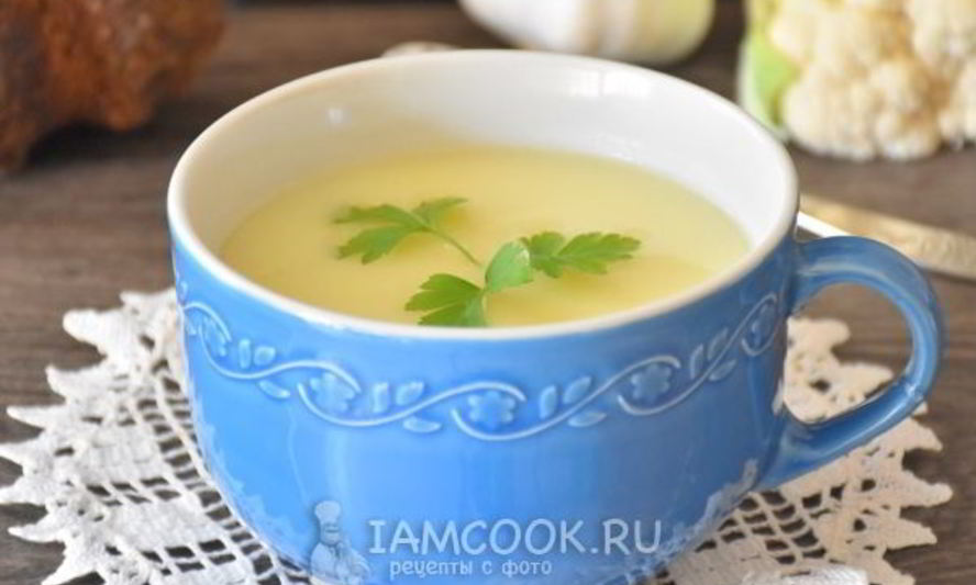 Рецепт супа-пюре из цветной капусты и картофеля