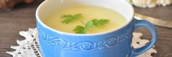 суп-пюре из цветной капусты и картофеля