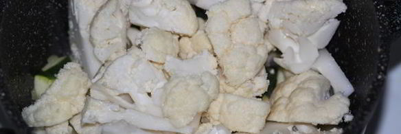 суп-пюре из цветной капусты и цуккини