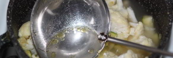 суп-пюре из цветной капусты и цуккини