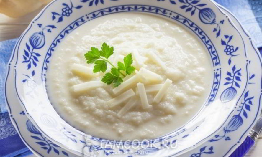 Рецепт супа-пюре из цветной капусты с сыром