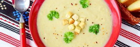 суп-пюре из цветной капусты со сливками