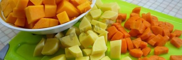 суп пюре из тыквы с яблоками и мускатным орехом