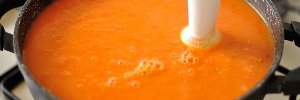 суп-пюре из запеченных томатов