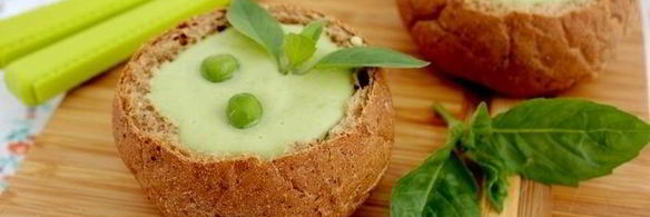 суп-пюре из зеленого горошка