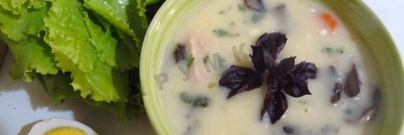 суп пюре на курином бульоне из шампиньонов