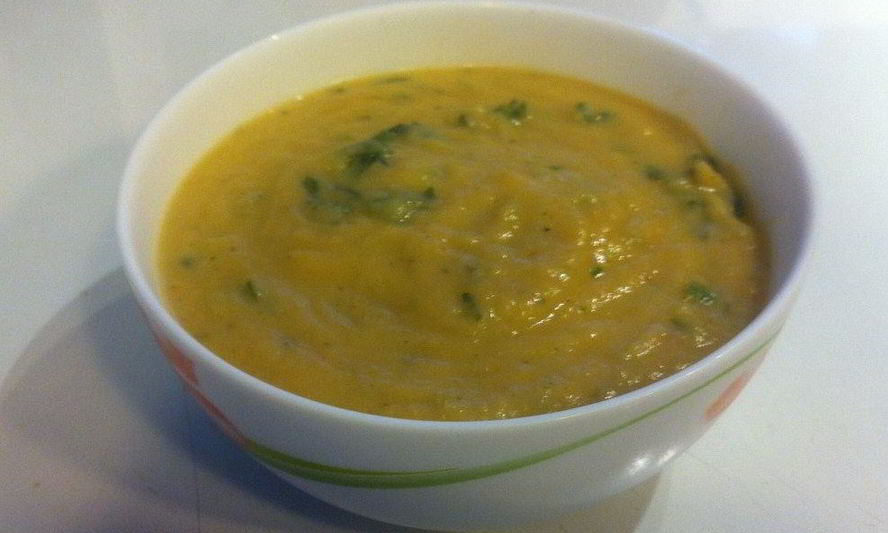 Рецепт супа-пюре с имбирем, сельдереем и кокосовым молоком