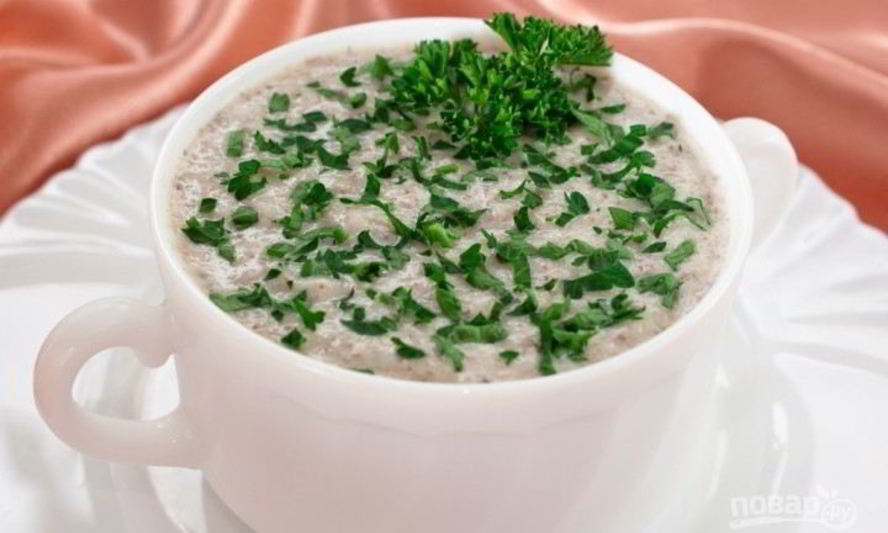 Рецепт супа-пюре с шампиньонами