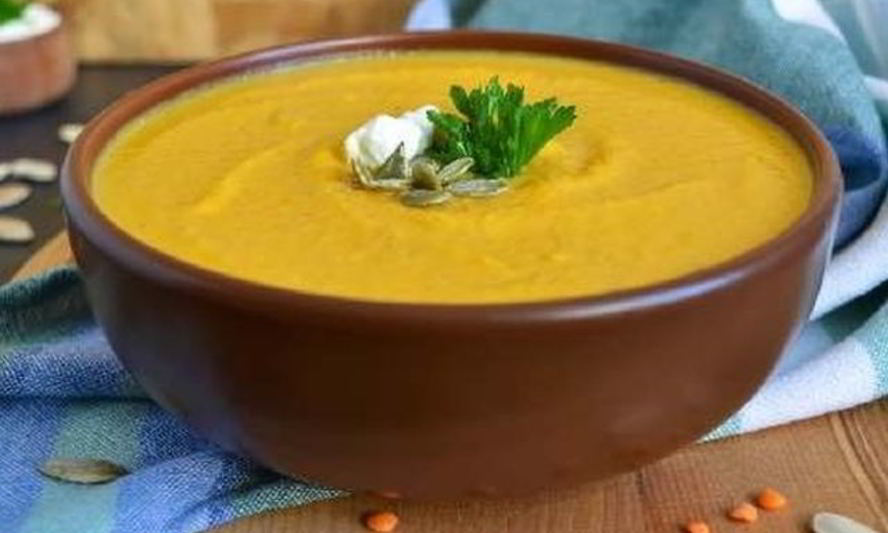 Рецепт супа-пюре с тыквой и чечевицей
