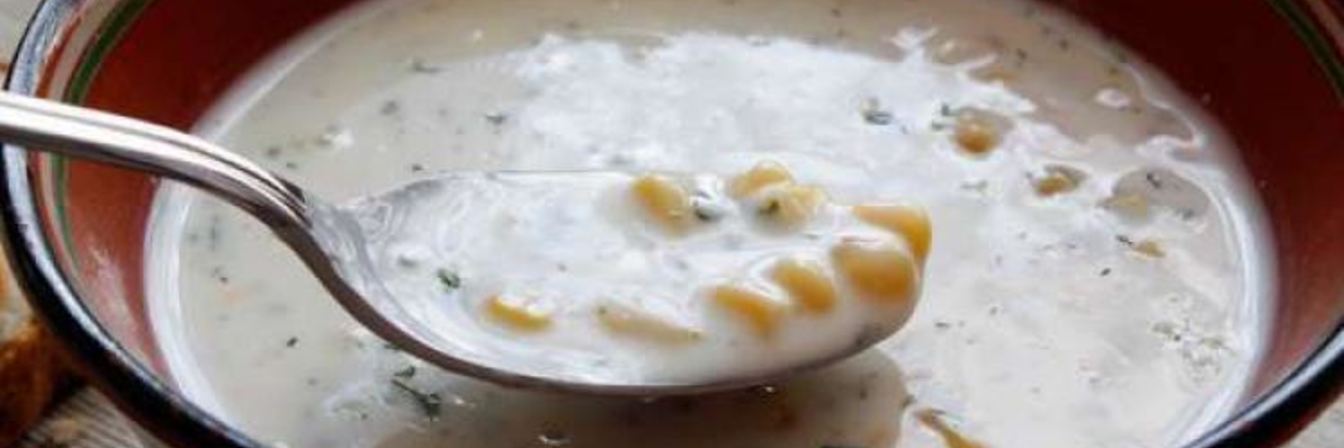 Сырный суп-пюре с консервированной кукурузой