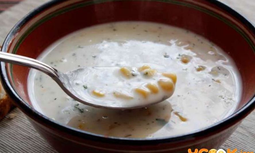 Рецепт сырного супа-пюре с консервированной кукурузой