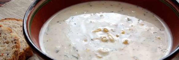 сырный суп-пюре с консервированной кукурузой